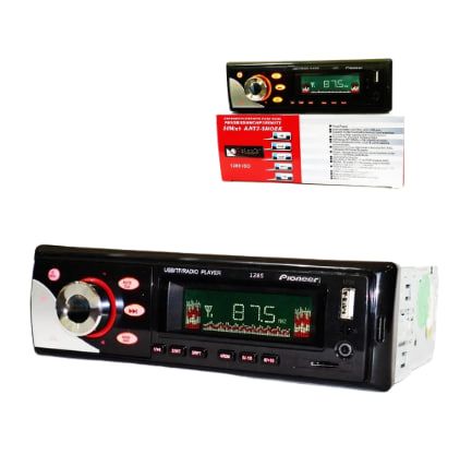 Автомагнитола с LED-индикаторный дисплей с анимацией с отображением диапазона, частоты, номера трека XPRO 1285 ISO MP3 FM USB microSD-карта черная (lp-90995_446)