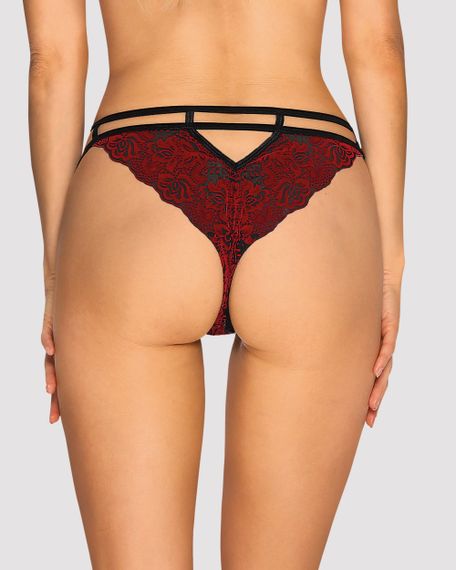 Трусики Obsessive Sugestina Bordeaux-Black S / M, Бордовый, S-M | Зображення 1
