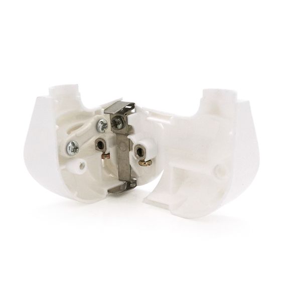 Вилка з заземленням кутова, 16A 250V A105, White, Q24 | Зображення 2
