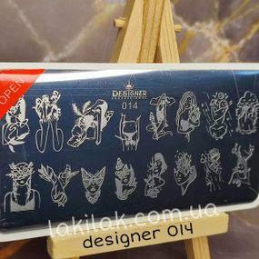 Пластина 014 для стемпинга Designer Professional (12х6см)