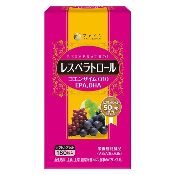 Антиоксидант Fine Japan Resveratrol Q10, EPA, DHA 180 Caps | Зображення 1