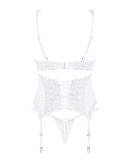 Корсет Obsessive Amor Blanco corset Белый S/M | Зображення 5