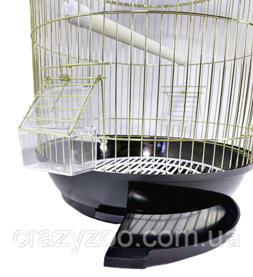 Клетка для птиц ZK 309 Gold черная 33х53 см | Зображення 1