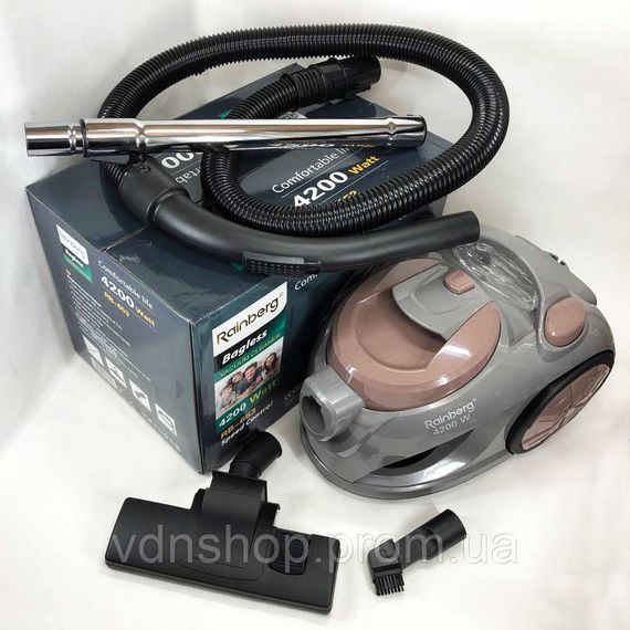 Хороший пилосос для прибирання в домашніх умовах Rainberg RB-653 2500Вт, Зручний пилосос для прибирання FW-20 | Зображення 1