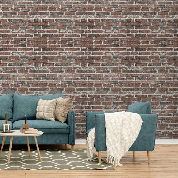 Самоклеюча 3D панель під червону катеринославську цеглу 3080x700x3мм SW-00001761 | Зображення 5