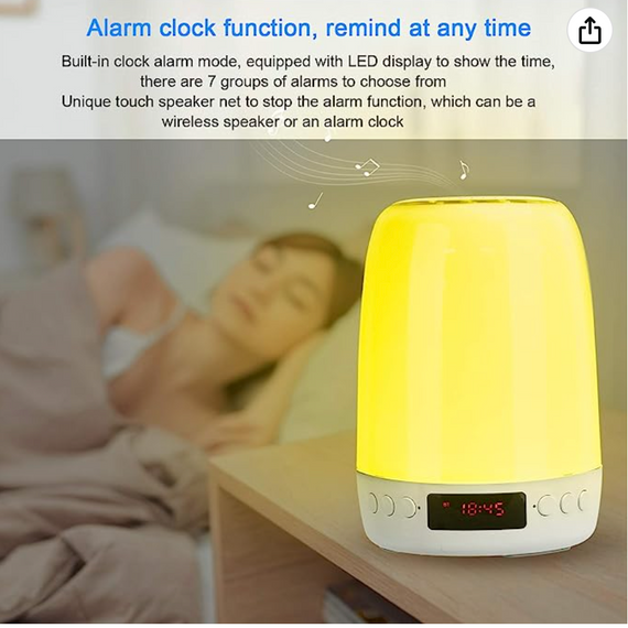 Колонка бездротова Bluetooth-з 3-ступеневим затемненням, вбудований годинник | Зображення 2