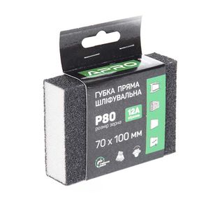 Губка шліфувальна APRO чотиристороння пряма P80 8280921