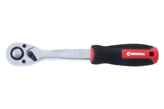 Ключ трещоточный (рукоятка с храповым механизмом) Intertool - 1/2" x 72T Storm (ET-8003)