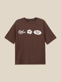 Футболка оверсайз з принтом жіноча LAWA P-WB02415 2XL Шоколадний shop (2000999620614)