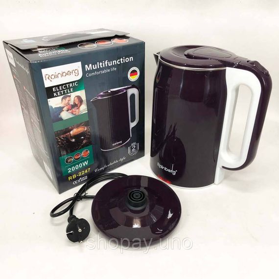 Чайник електричний Rainberg RB-2247 2000Вт 2л Purple | Зображення 4