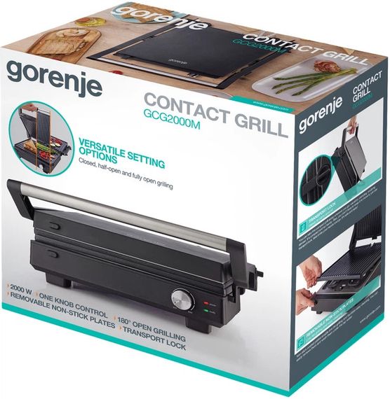 Электрогриль контактный Gorenje GCG2000M 2000 Вт серебристый | Зображення 9
