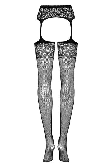 Сітчасті колготки-стокінги Obsessive Garter stockings S500 Чорний S/M/L | Зображення 3