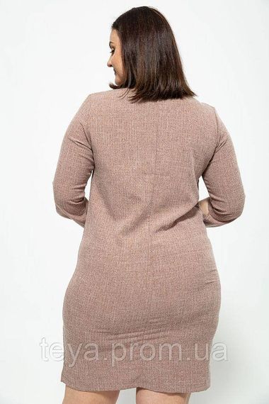 Короткое платье батал коричневого цвета размер 3XL FA_001763 | Зображення 3