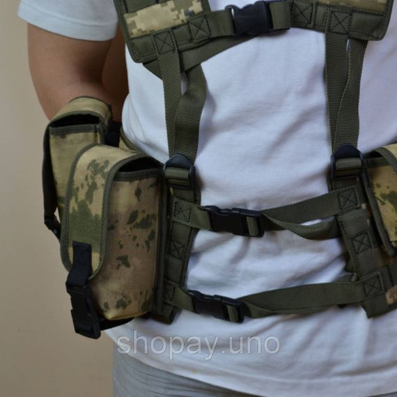 Подсумок на 2 магазина двойной из кордуры пиксель MOLLE тактический OM-84 | Зображення 5