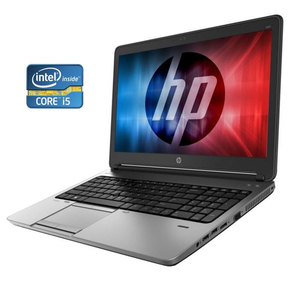 Ноутбук Б-класс HP ProBook 650 G1 / 15.6" (1920x1080) TN / Intel Core i5-4200M (2 (4) ядра по 2.5 - 3.1 GHz) / 8 GB DDR3 / 500 GB HDD / Intel HD Graphics 4600 / WebCam / АКБ не держит б/у