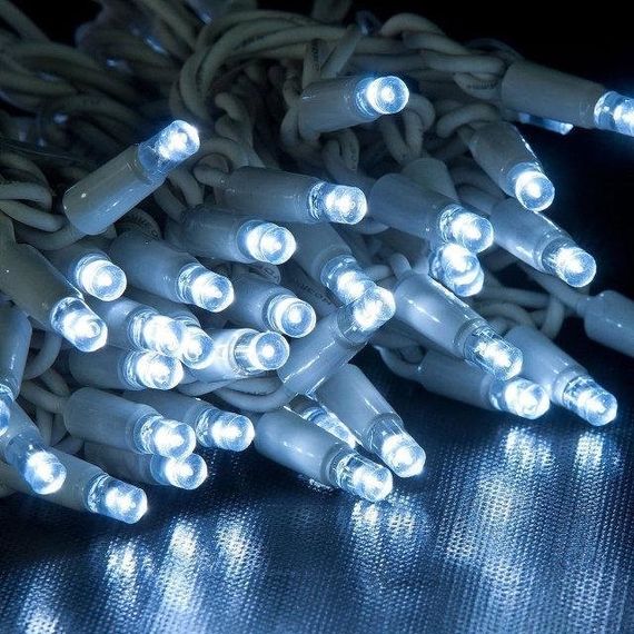 Гірлянда вулична String 7 м 70 LED холодний білий, білий провід