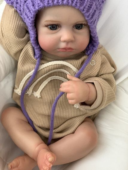 Силиконовая Коллекционная Кукла Реборн Пупс Reborn Новорожденная Девочка Младенец Менни (Виниловая Кукла) 50 см | Зображення 2