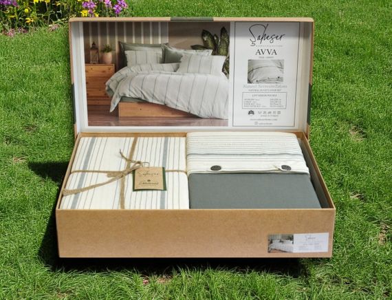 Постельное белье Saheser Naturel 200 х 220 см Avva Yesil | Зображення 2