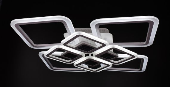 Люстра світлодіодна стельова LED світильник для квартири на стелю лед з пультом 26031 Білий 11х59х59 см. | Зображення 1