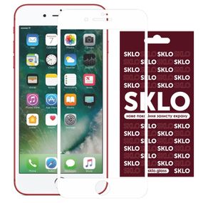 Защитное стекло SKLO 3D для Apple iPhone 7 / 8 / SE (2020) (4.7") Белый