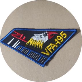 Нашивка на одежду (термо) VFA-195 128*60 мм Синій