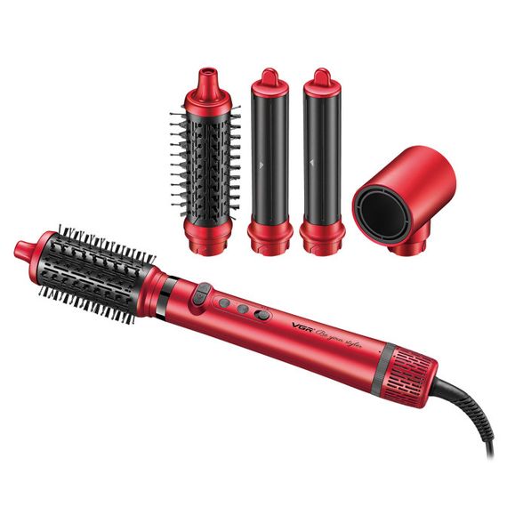 Фен щетка выпрямитель VGR 5 в 1 V-475, Фен для укладки волос унивесальный, Расческа-браш для укладки FP-81