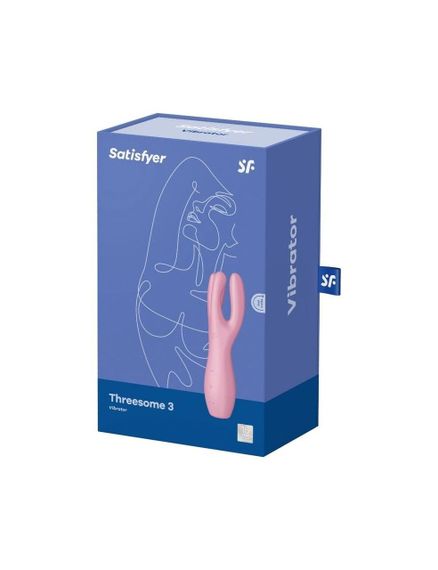 Клиторальный вибратор Satisfyer Threesome 3 Pink с тремя пальчиками Sex Aura | Зображення 3