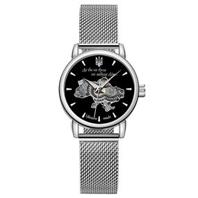 Класичний жіночий годинник Awarder 028L Silver-Black Де би не була