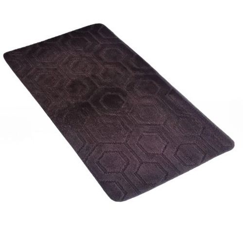 АКЦІЯ Набір килимків для ванної 2шт 50*60см+60*100см Соти Standard шоколадний + Фіранка PEVA Дариана | Зображення 1