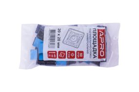 Площадка для хомута пластикового Apro - 20 x 20 мм со скотчем черная (50 шт.) (PH-2020BC)