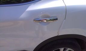 Накладки на ручки (4 шт., нерж.) С чипом, OmsaLine - Итальянская нержавейка для Nissan X-trail T32/Rogue 2014-2021 гг