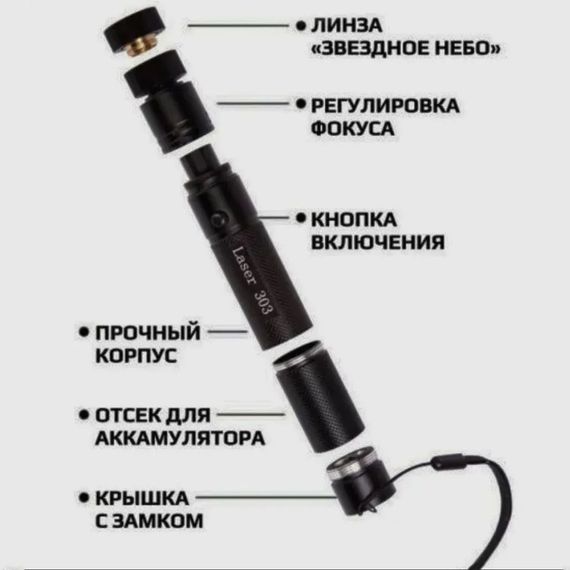 Оптична лазерна указка Green Laser Pointer JD-303, Професійна лазерна указка, Лазер для презентації NL-35 | Зображення 4