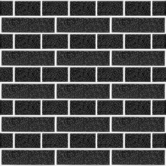 Панель стінова 70*70cm*5mm чорна цегла з білим (D) SW-00001503