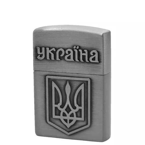 Запальничка Залізна З Кришкою Срібляста Україна