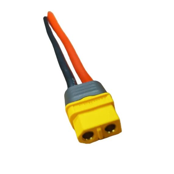 Силовой разъем штекер комплект XT60H мама с силиконовыми проводами 12AWG 20см