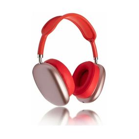 Красные Беспроводные полноразмерные Bluetooth наушники Macaron P9 Max
