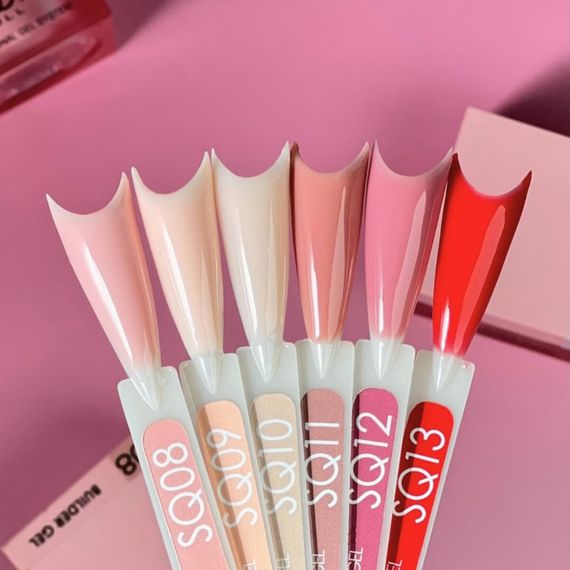 Гель для наращивания Moon Full Builder Gel №SQ13 червоний без HEMA та TPO, гіпоалергенний 30мл | Зображення 3