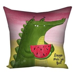 Подушка габардинова з принтом Дякую тобі за все! 50x50 см (5P_18L017)
