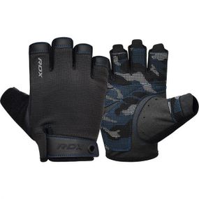 Рукавички для фітнесу RDX T2 Half Blue PLUS-S