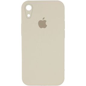 Чехол Silicone Case Square Full Camera Protective (AA) для Apple iPhone XR (6.1") Бежевий/ Antigue White