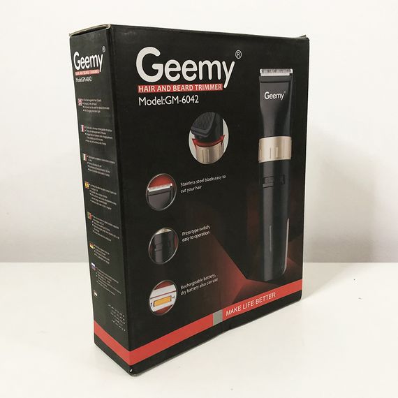Аккумуляторная машинка для стрижки волос Gemei GM-6042. WS-716 Цвет: черный | Зображення 2