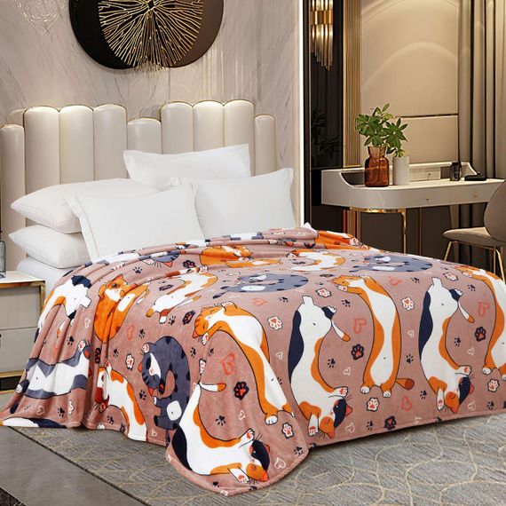 Плед фліс Кото-батончики 150x200 см Love You