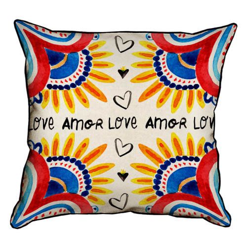 Подушка з мішковини Amor Love 45x45 см (45PHB_22L002)