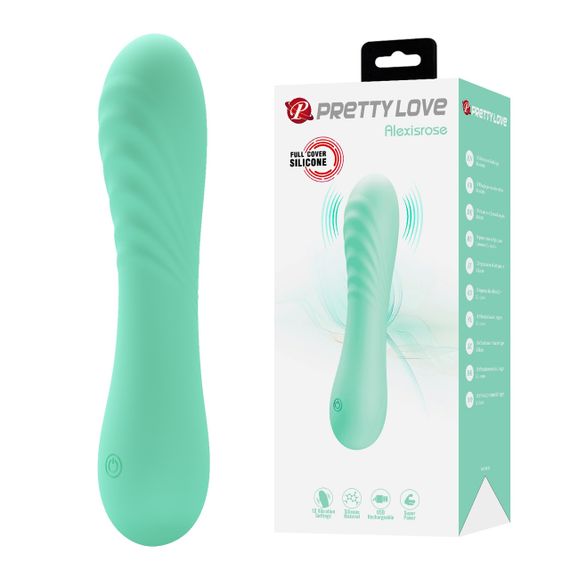 Вібратор PRETTY LOVE Alexisrose, зелений, 15 х 3.1 см Sex Aura