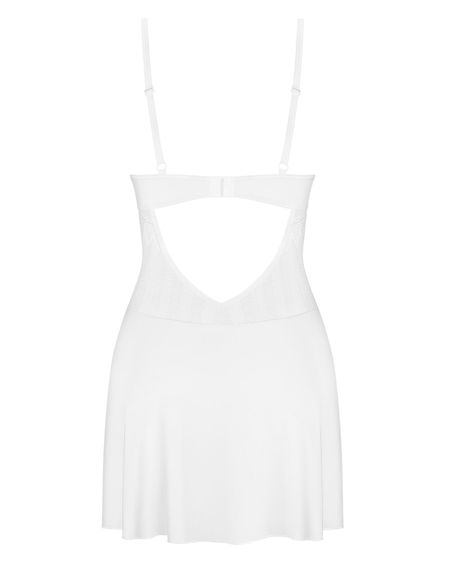 Пеньюар Obsessive Alissium chemise & thong, XL/2XL, кружевной лиф, стринги в комплекте | Зображення 4
