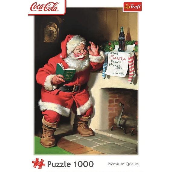 Пазл "Coca-Cola. Санта біля каміна" 1000 елементів 10922 Trefl, в коробці (5900511109221) | Зображення 2