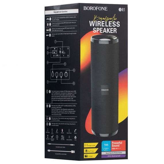 Bluetooth Колонка Borofone BR1 Black | Зображення 2