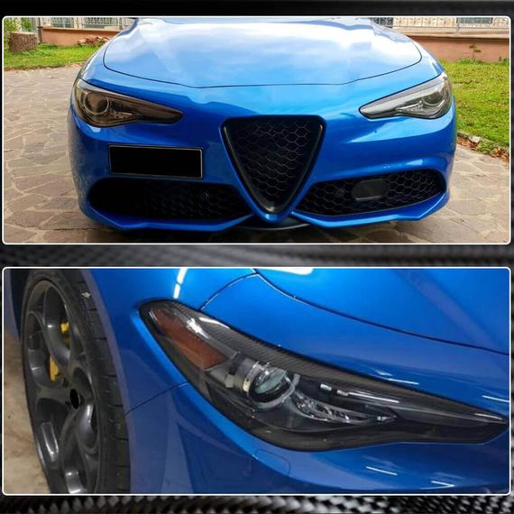 Вії на фари (Сухий Карбон) для Alfa Romeo Giulia 2016-2022 рр | Зображення 3