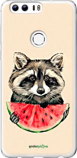 Чохол на Huawei Honor 8 Єнотик з кавуном "4605u-351-2448"