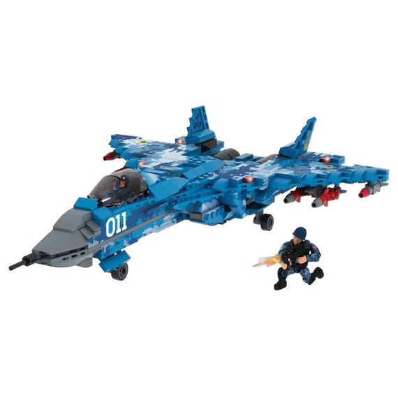 Конструктор для хлопчика від 6 и років АРМІЯ ВИНИЩУВАЧ СУ-27 IBLOCK Дитячий конструктор для хлопчиків | Зображення 1